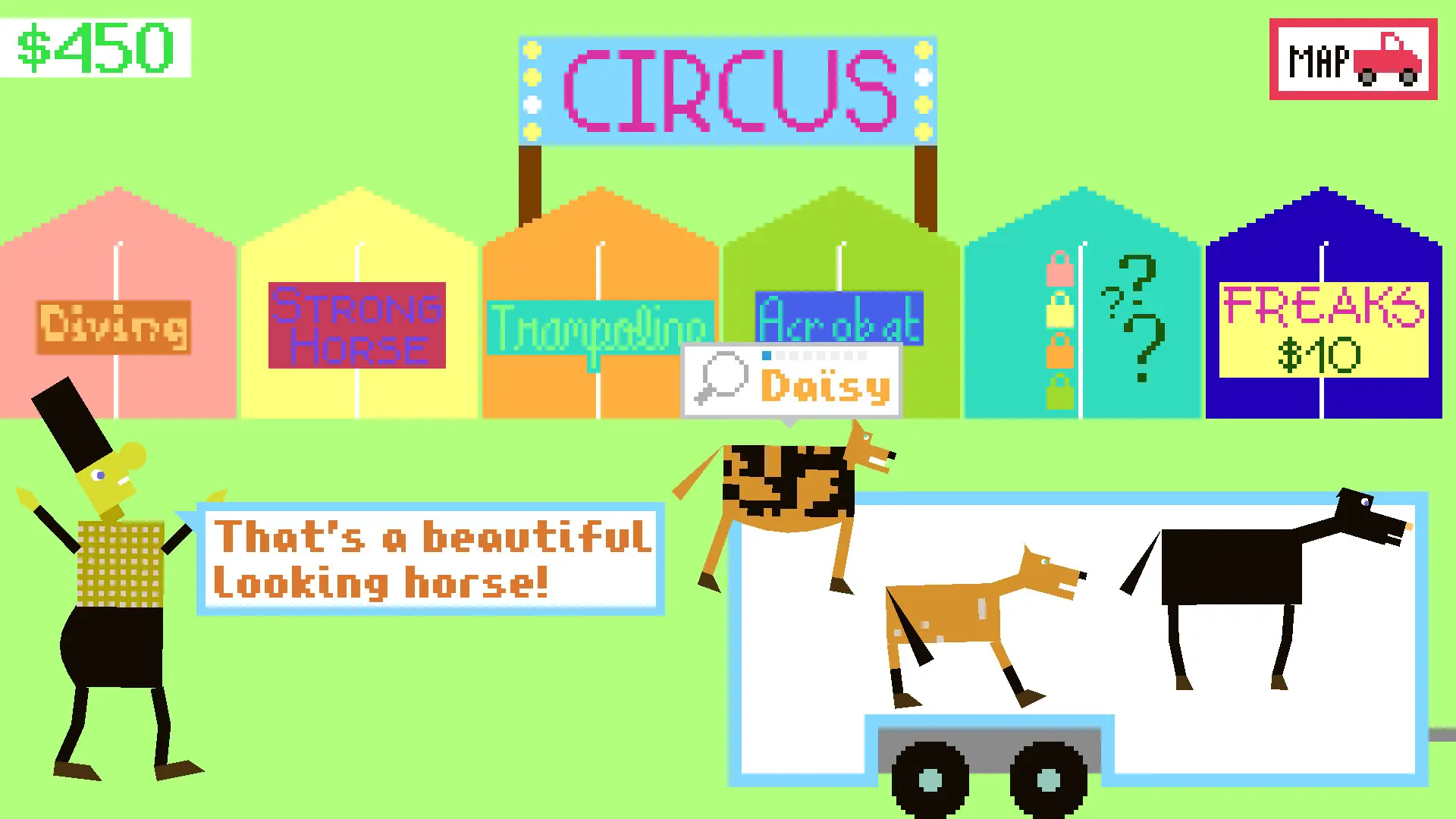 Horsey Game odd horse — long-necked or six-legged unusual breeding result